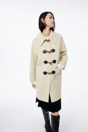 LILY Full Wool College-Style Long Coat