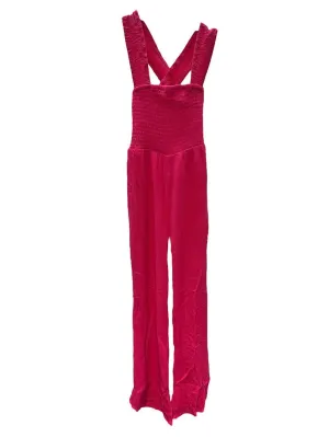 Love Daisy Smocked Sleeveless Woven Jumpsuit Magenta LD34982 5102