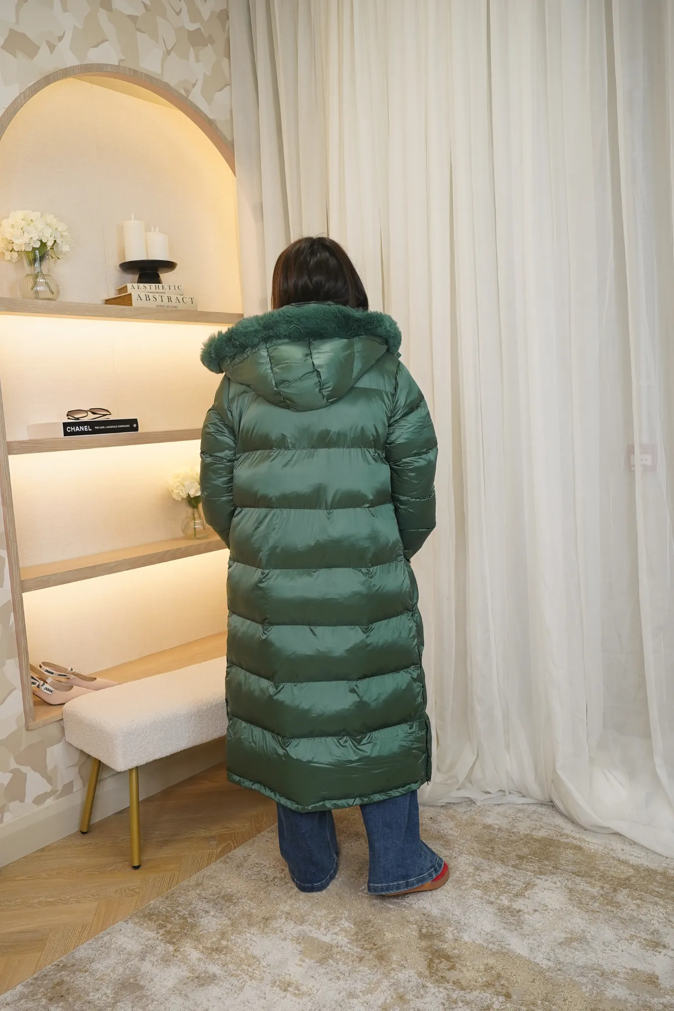 Love Laura Puffa Coat In Green