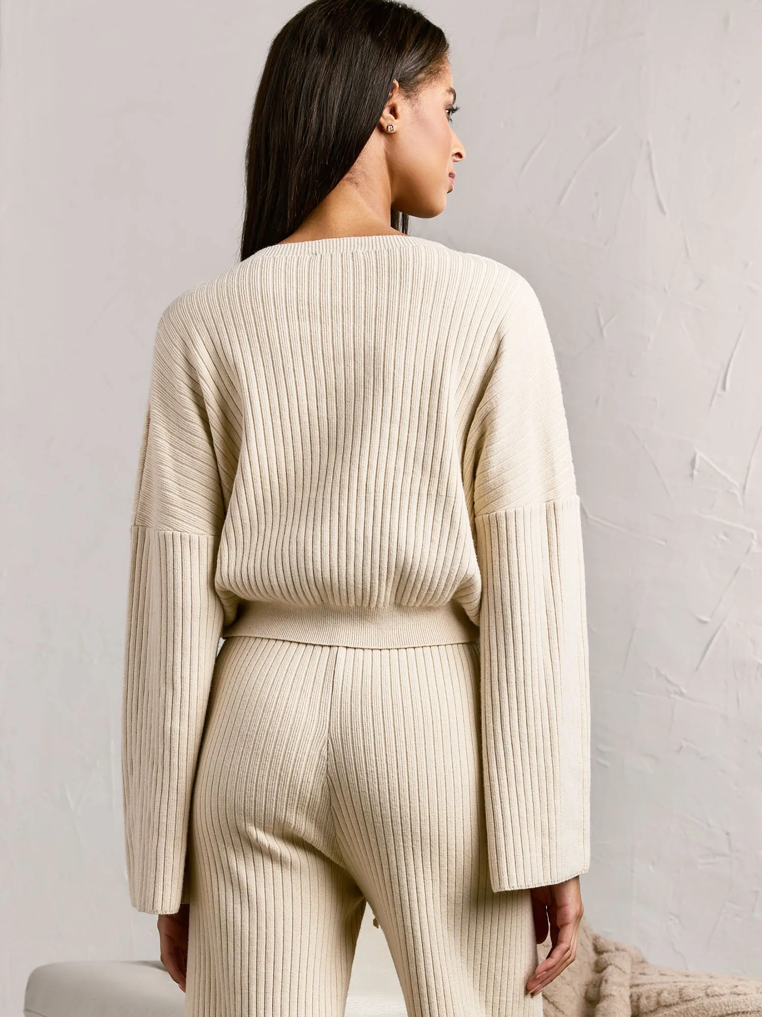 Lumiere Ribbed Knit Crop Pullover - Brands We Love