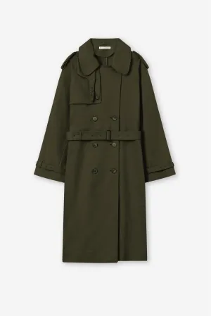 MARK TAN - Catrin Trench Coat - Dark Green