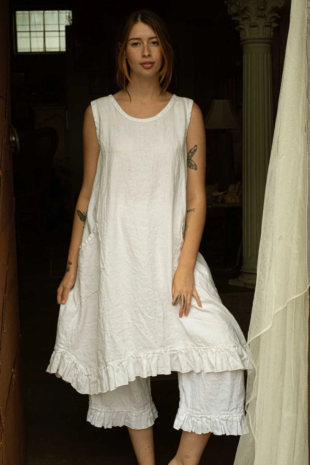 Mary Ellen Over Smock in Linen