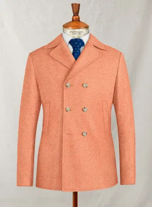 Melange Musk Tweed Pea Coat