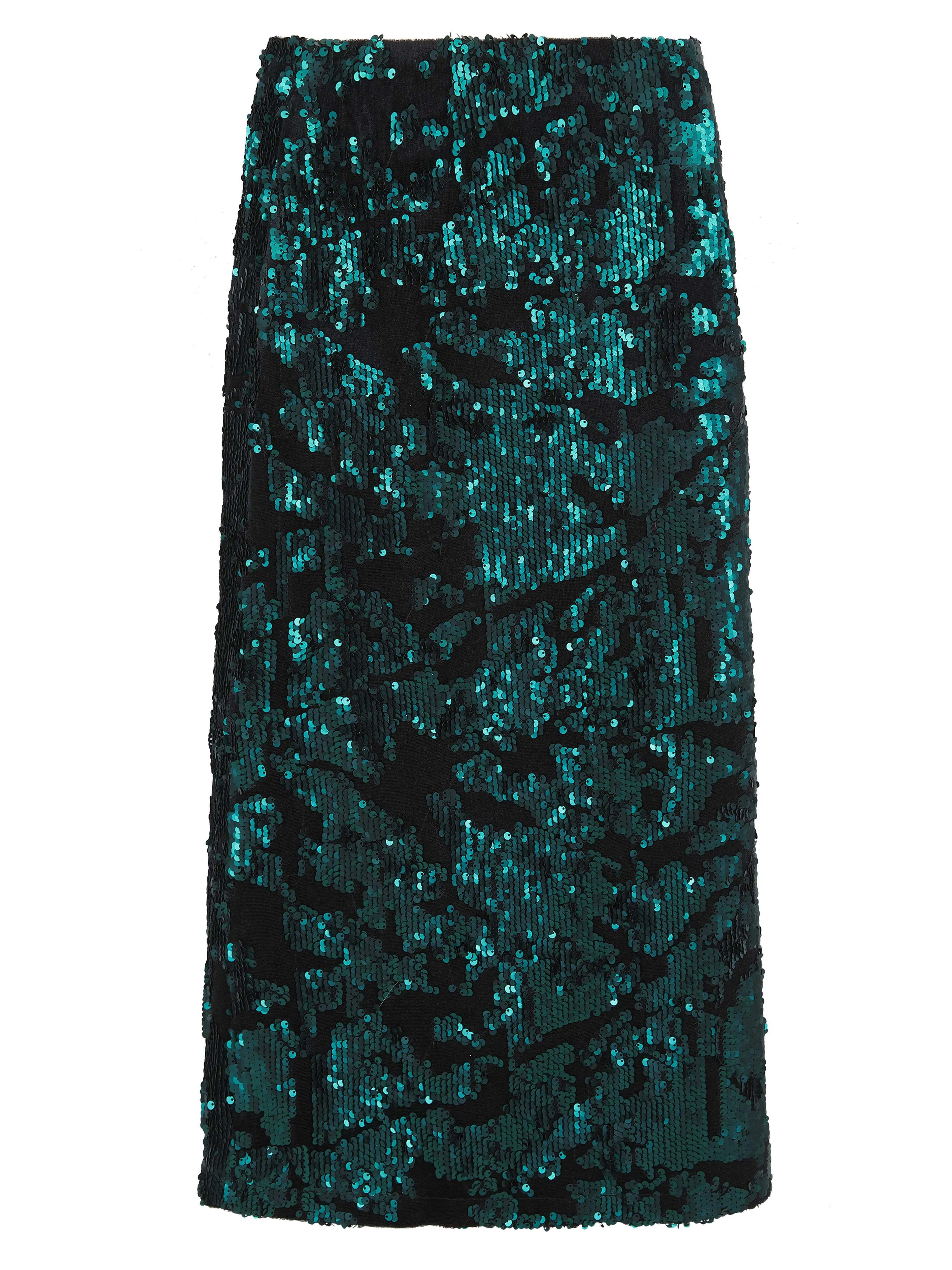 MELEKA SEQUIN SKIRT EMERALD