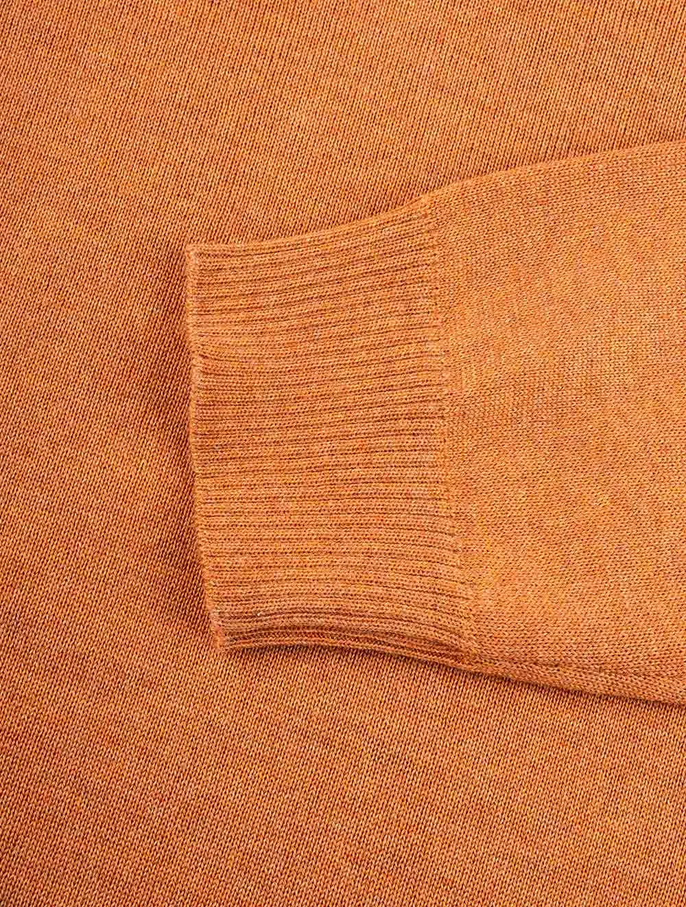 Merino Wool Halfzip Rust