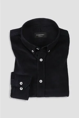 Midnight Blue Corduroy Shirt