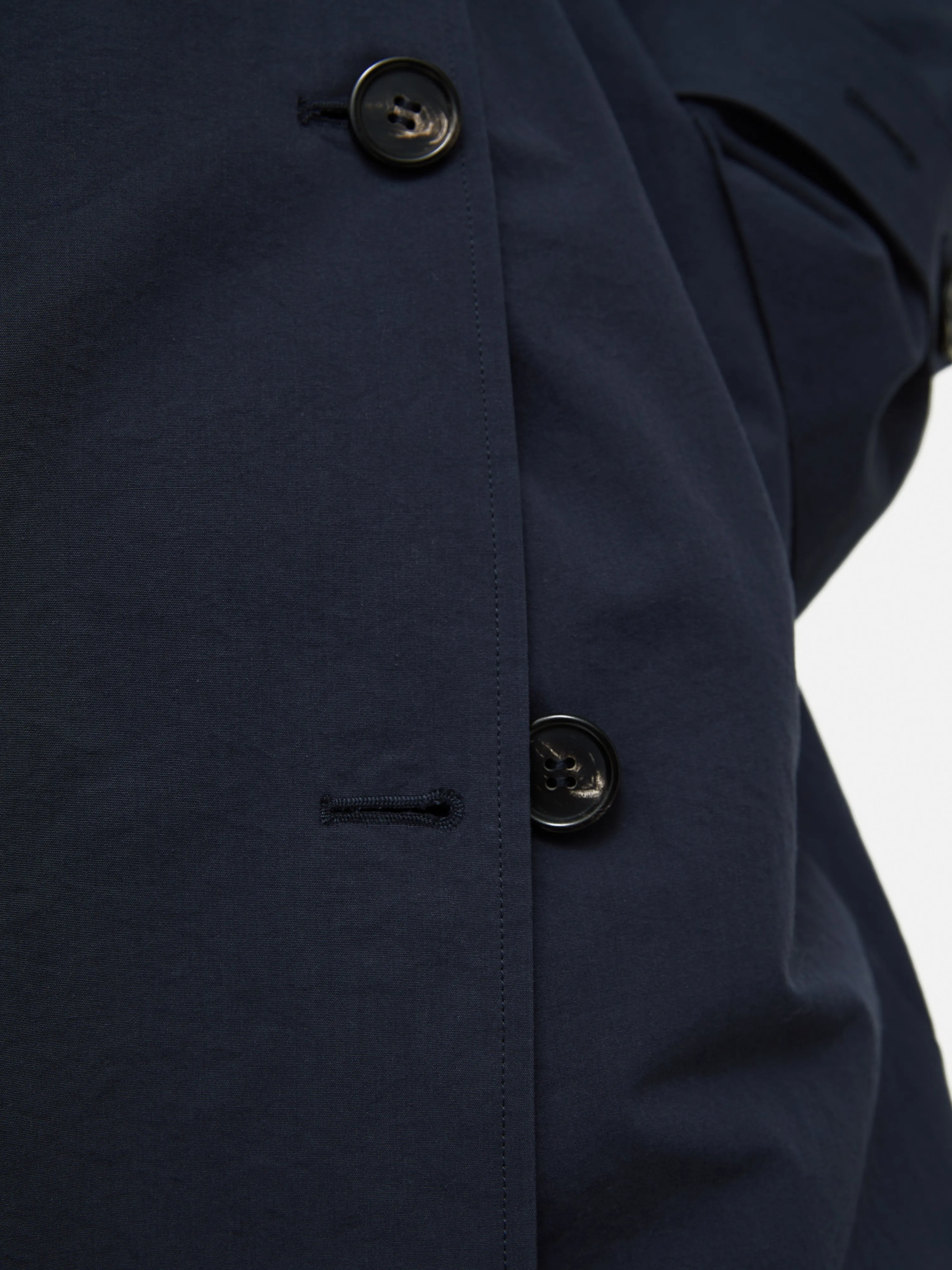 Nelson Cotton Trench Coat | Blue