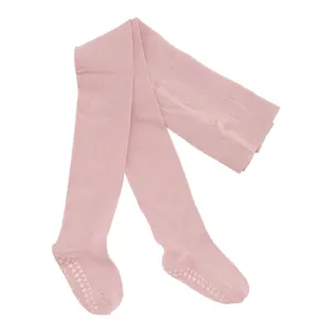 Non-slip tights with grip for toddlers - Organic Cotton - Dusty Rose