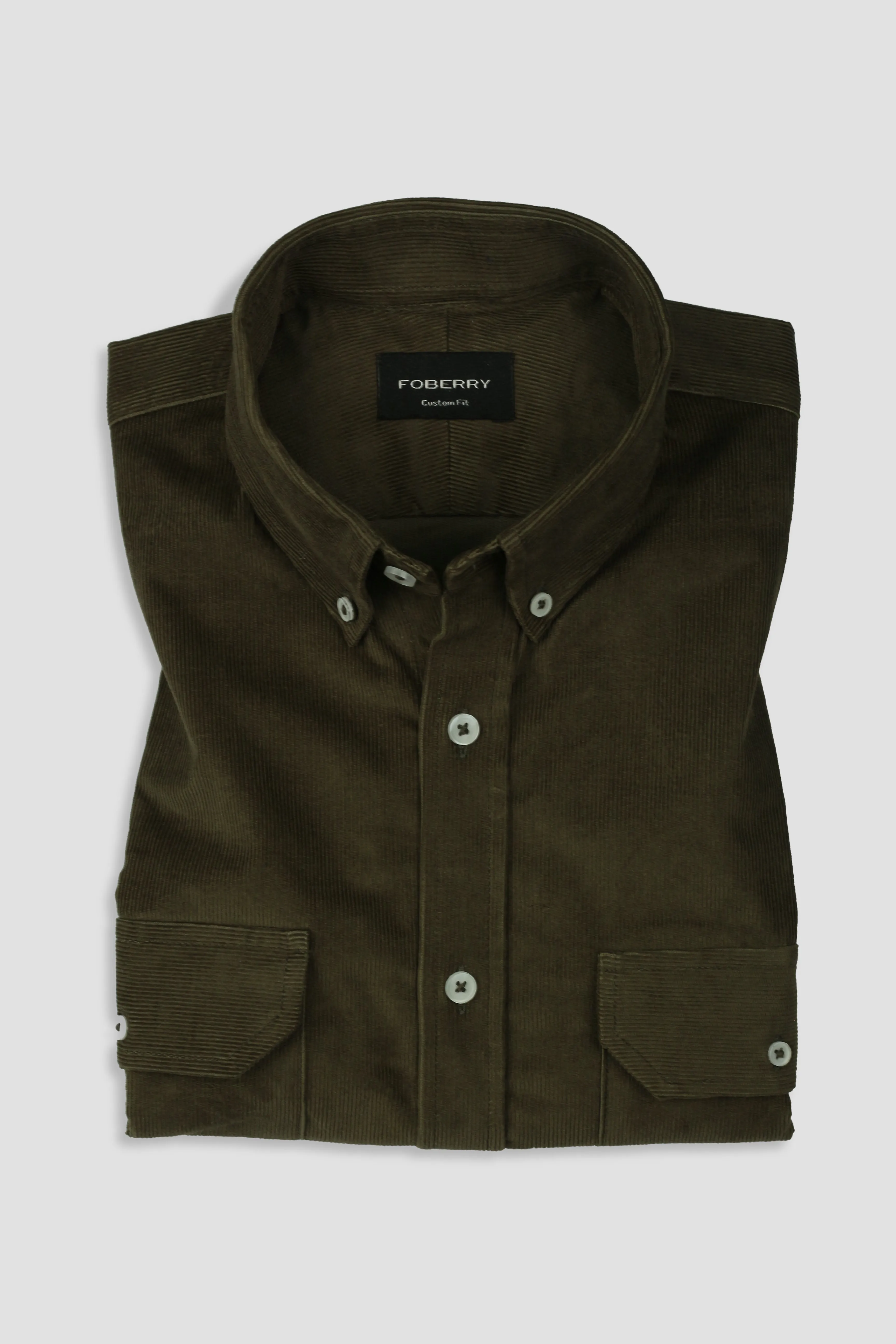 Olive Green Corduroy Shirt