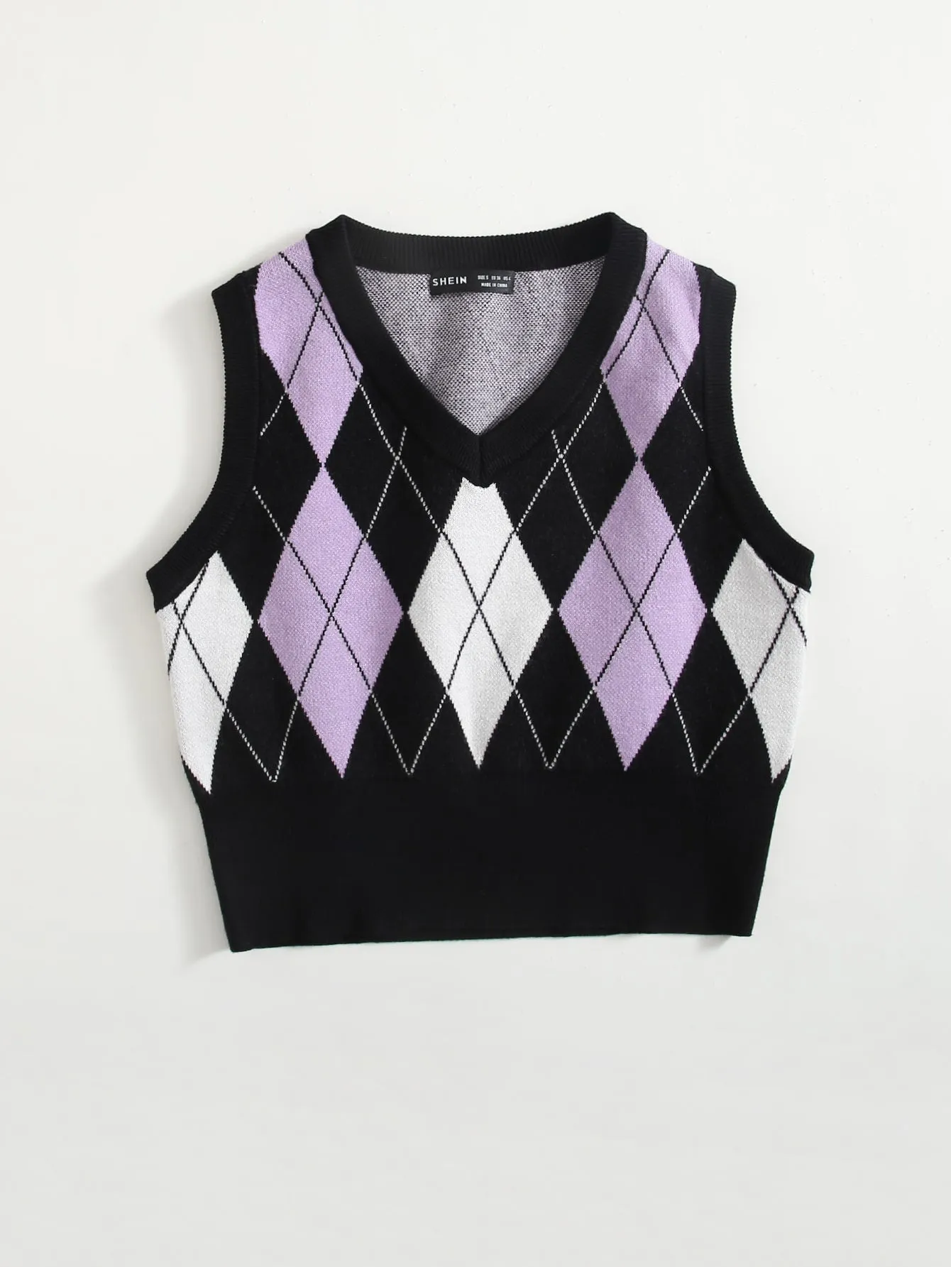 Parien Argyle Pattern Sweater Vest