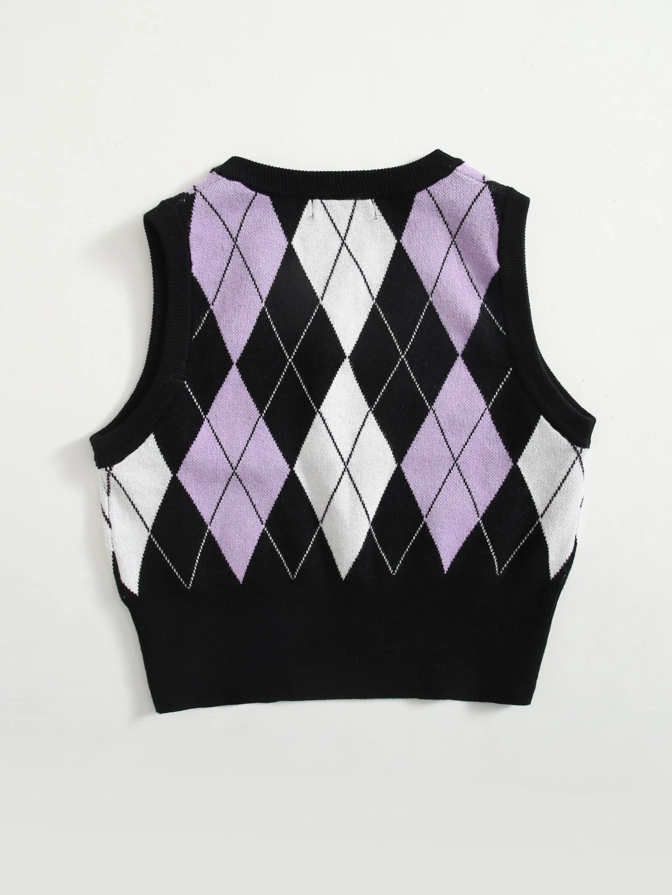 Parien Argyle Pattern Sweater Vest