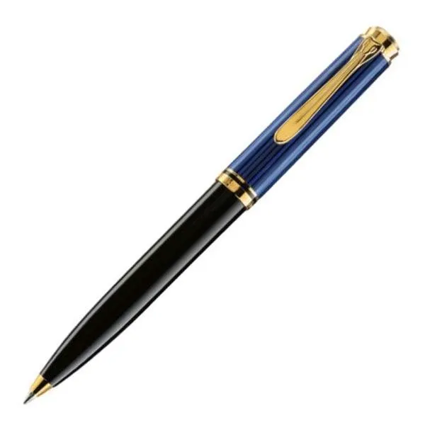 Pelikan Souveran K800 Ball Pen - Blue with Gold Trim