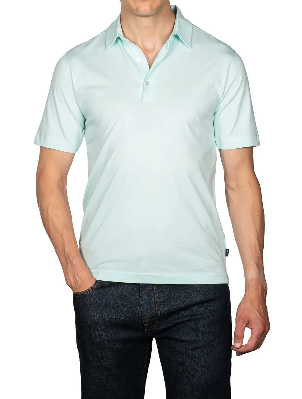 Pima Cotton Polo Shirt Mint