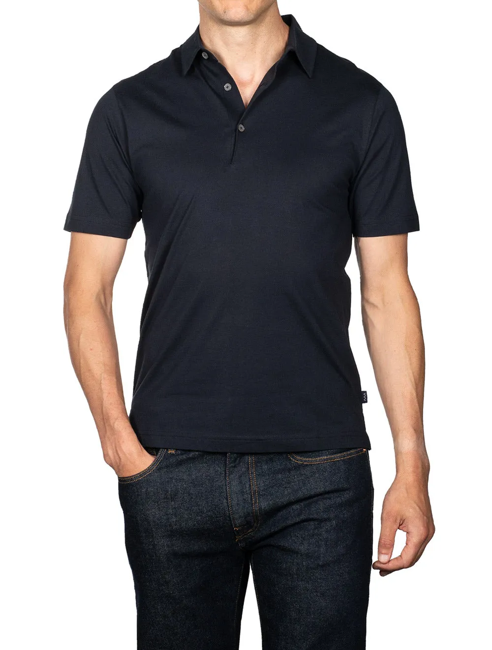 Pima Cotton Polo Shirt Navy