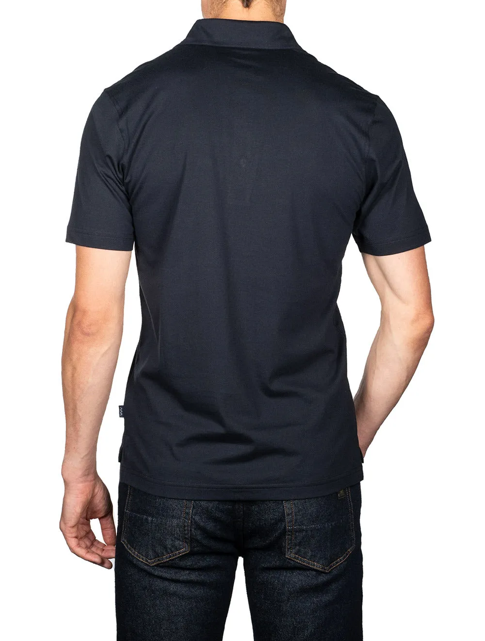 Pima Cotton Polo Shirt Navy