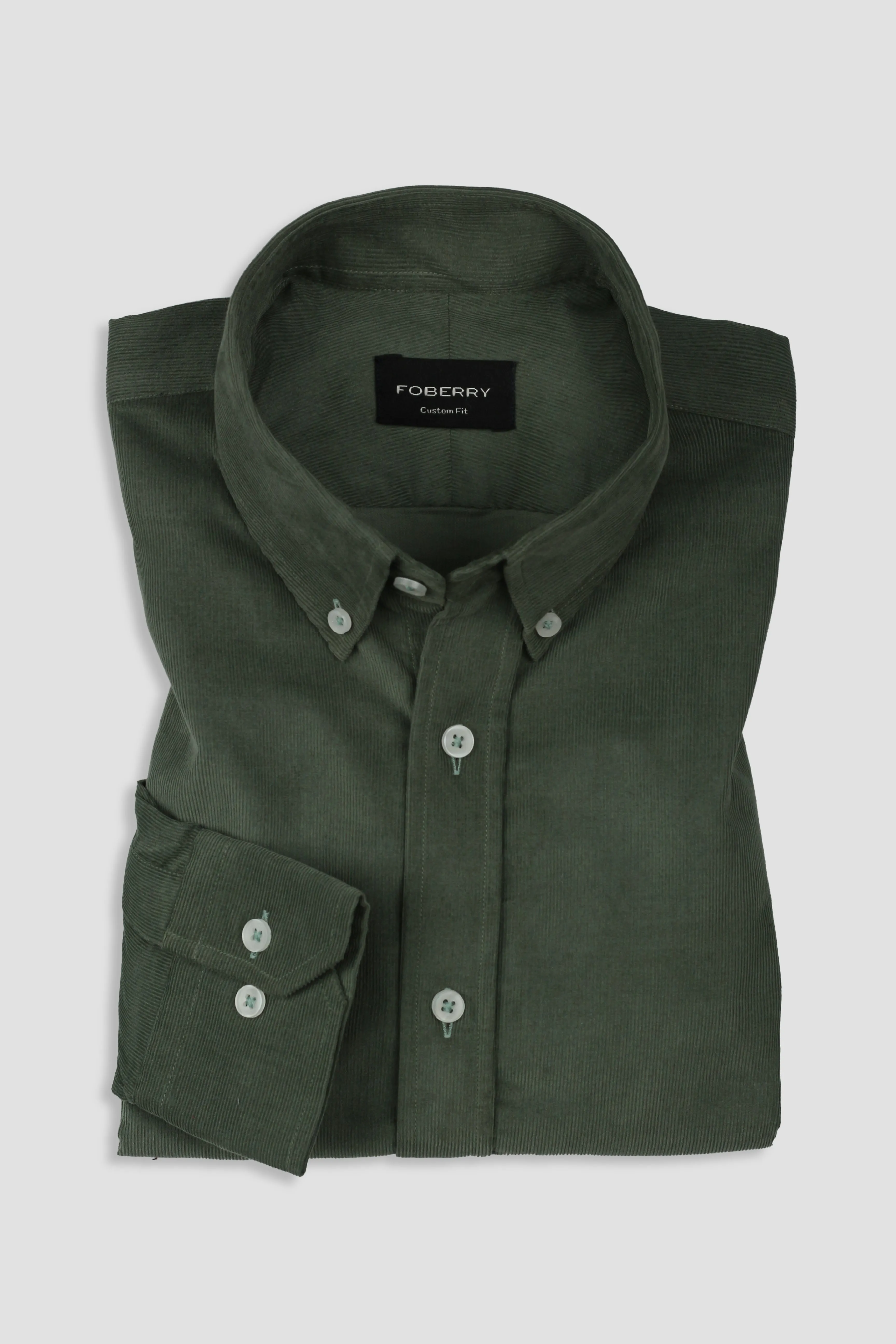 Pine Green Corduroy Shirt