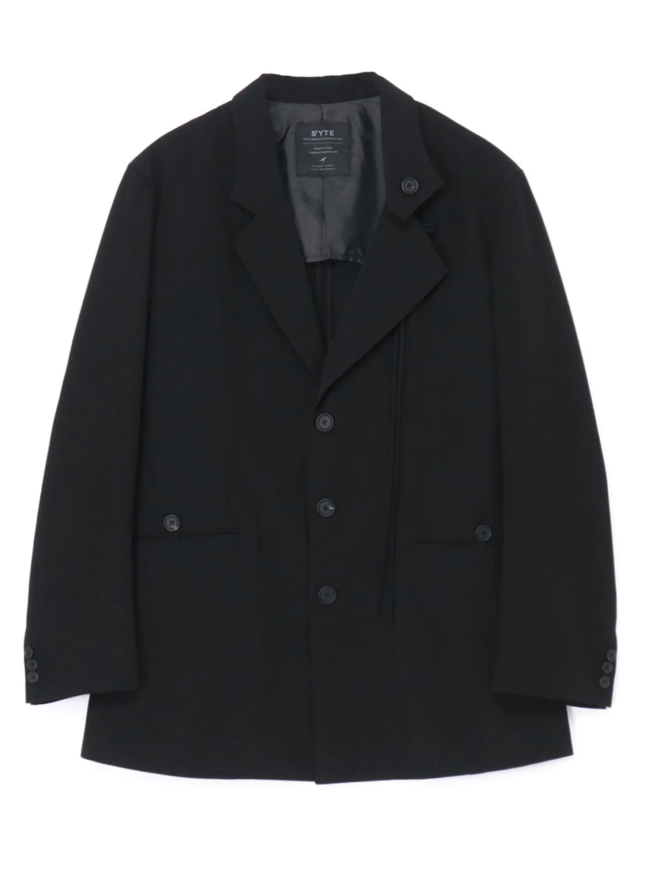 POLYESTER GABARDINE CORD TIE JACKET