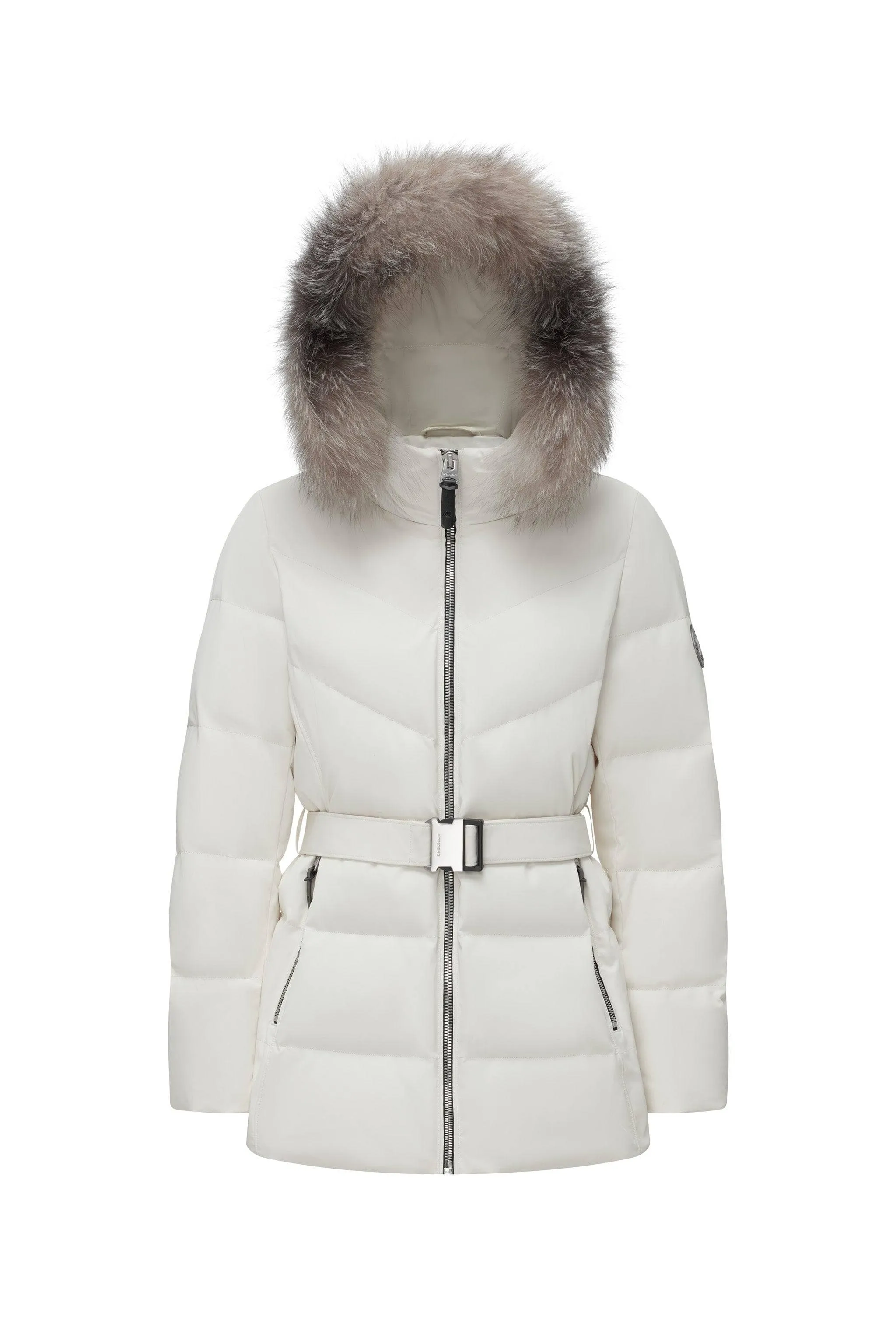 Premium Business Women's Goose Down Jacket With Hood