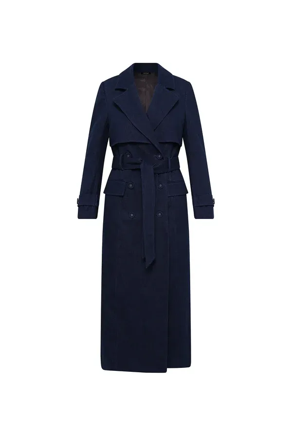 Rae Trench Coat Blue