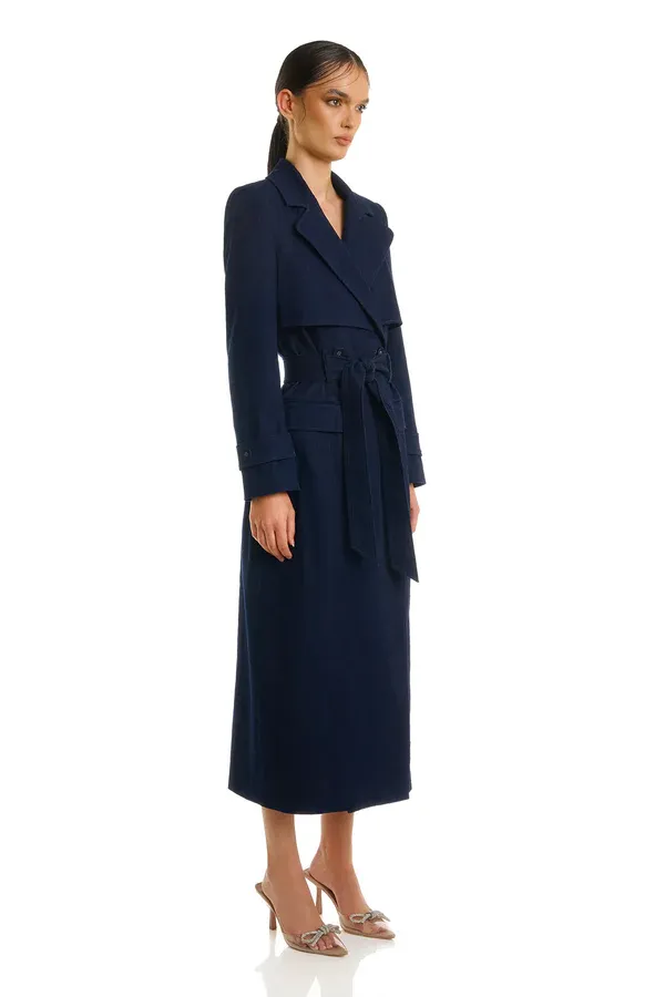 Rae Trench Coat Blue