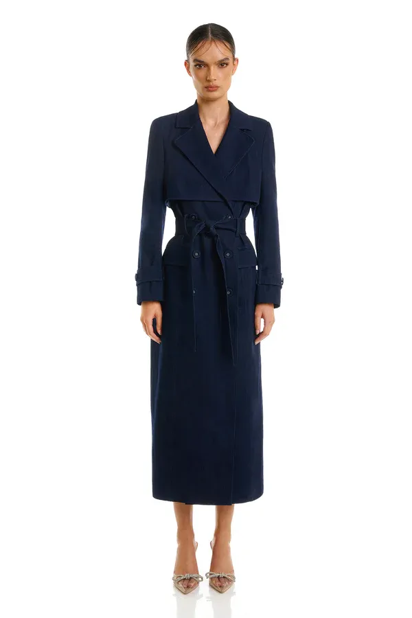 Rae Trench Coat Blue