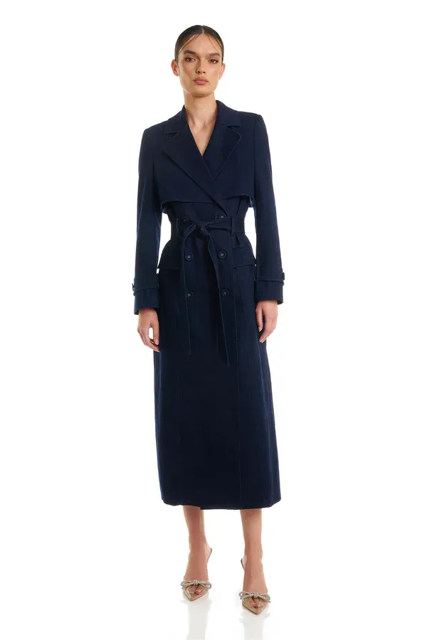 Rae Trench Coat Blue