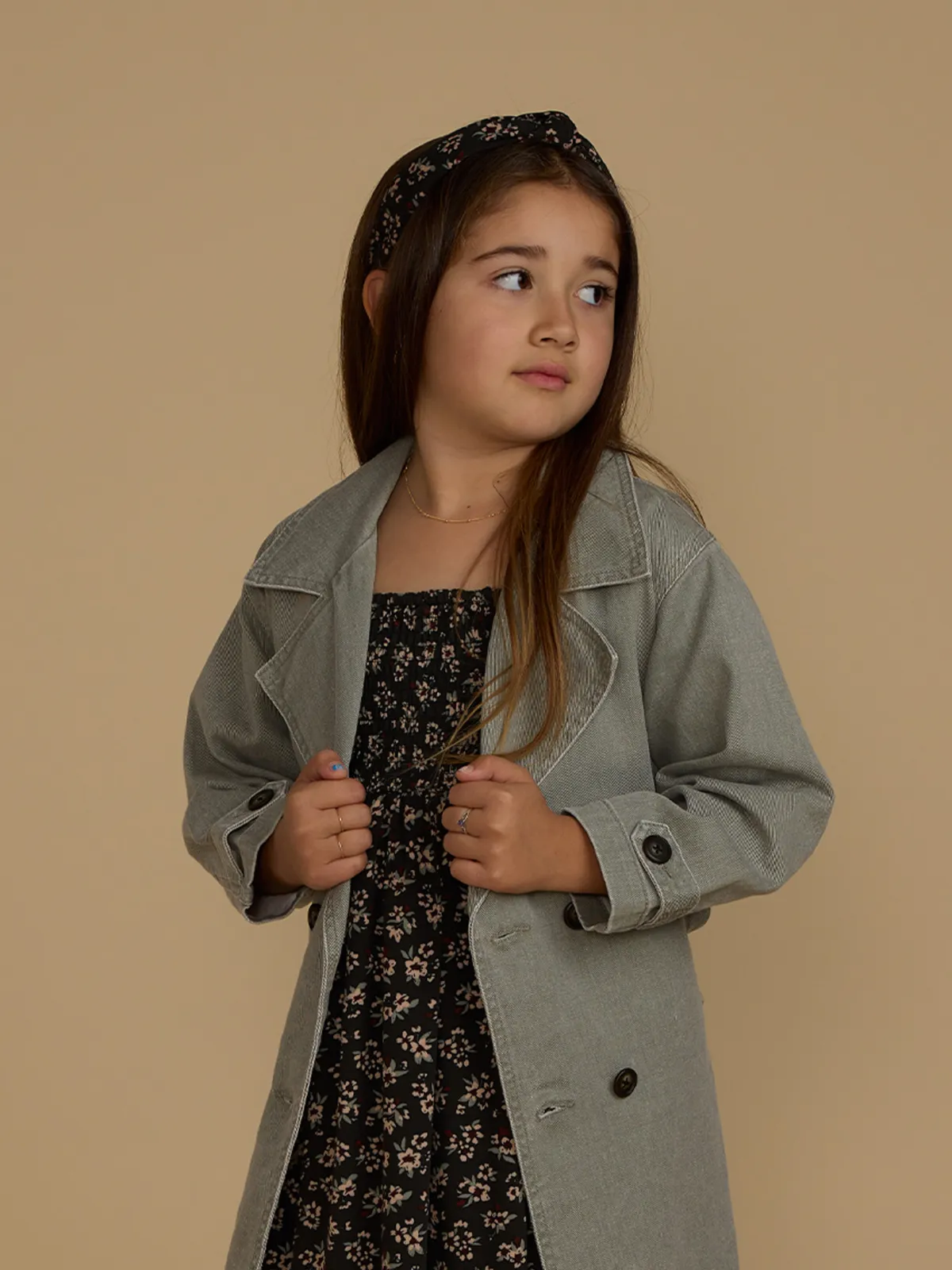 Rylee & Cru Trench Coat, Washed Laurel