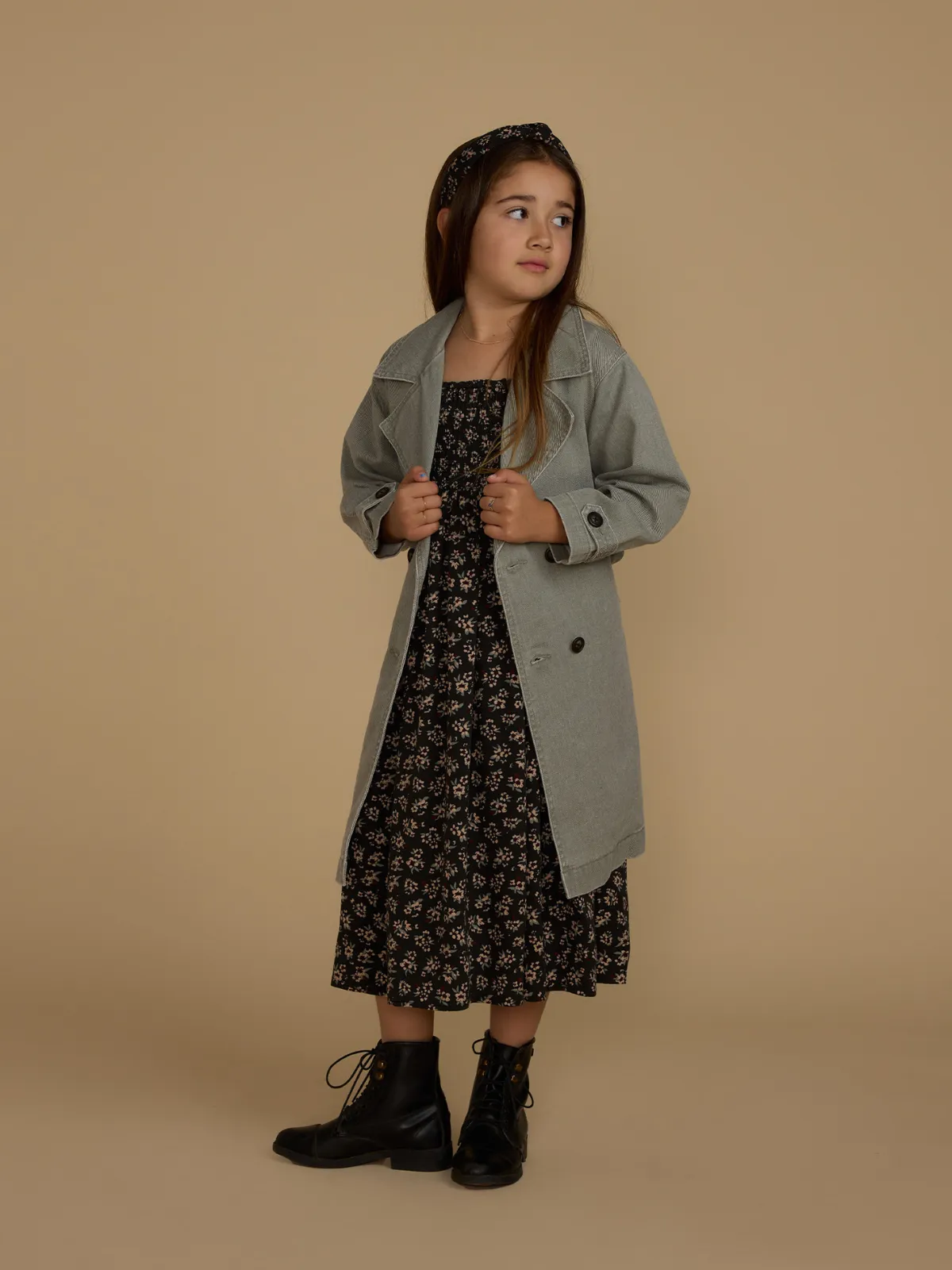 Rylee & Cru Trench Coat, Washed Laurel