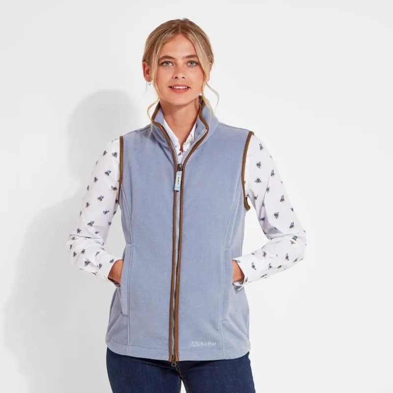 Schoffel Ladies Lyndon Fleece Gilet - Powder Blue