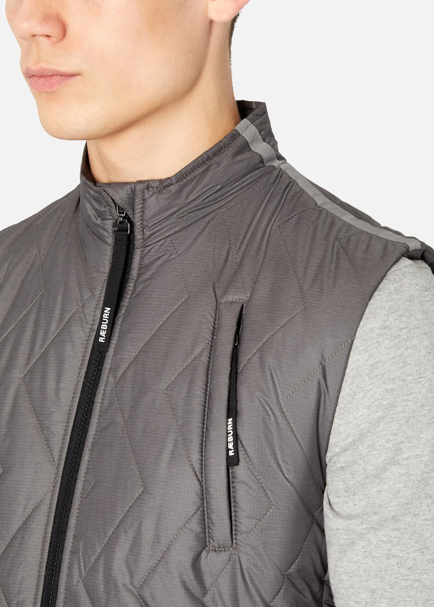 SI QUILTED GILET GREY