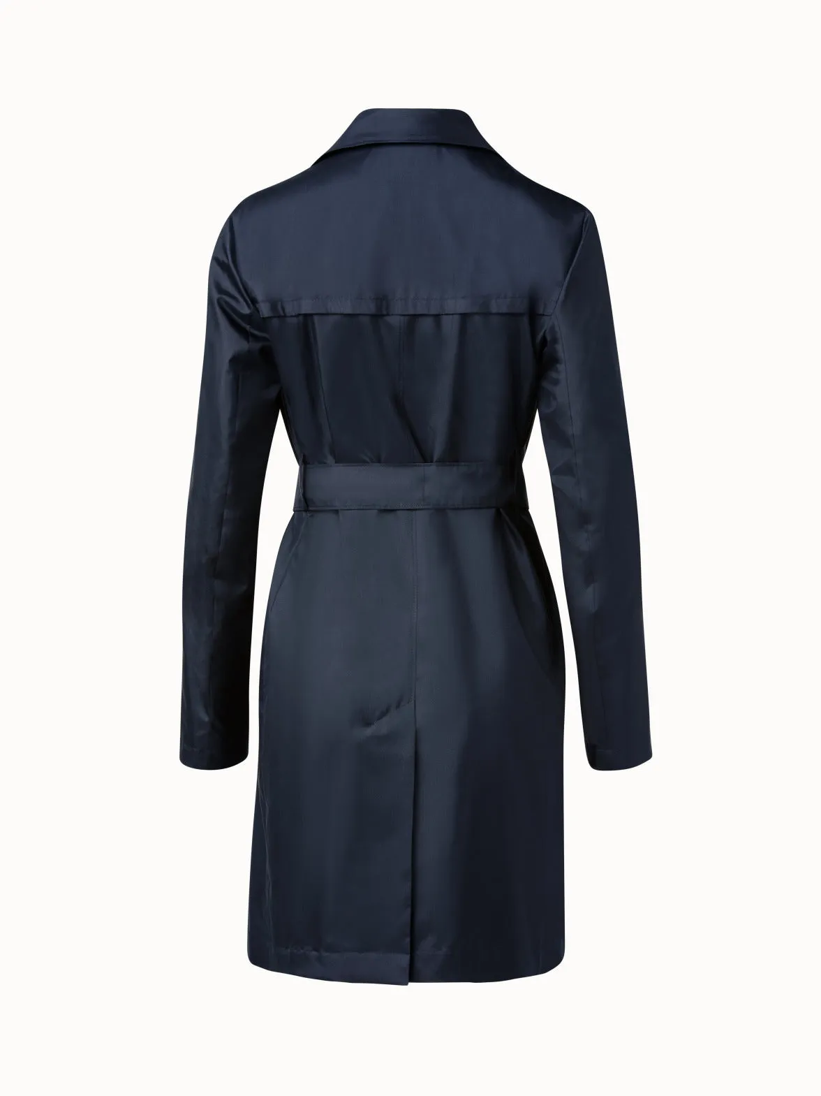 Silk Taffeta Trench Coat