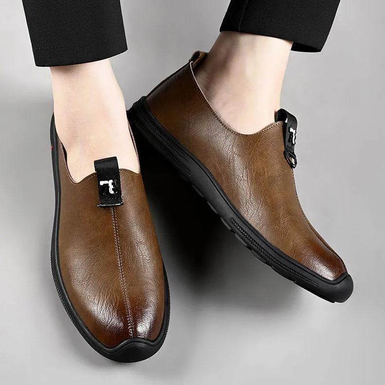 Soft sole and soft surface/seasonal wear/men's casual leather shoes