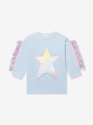 Stella McCartney Girls Star Sweater Dress in Blue