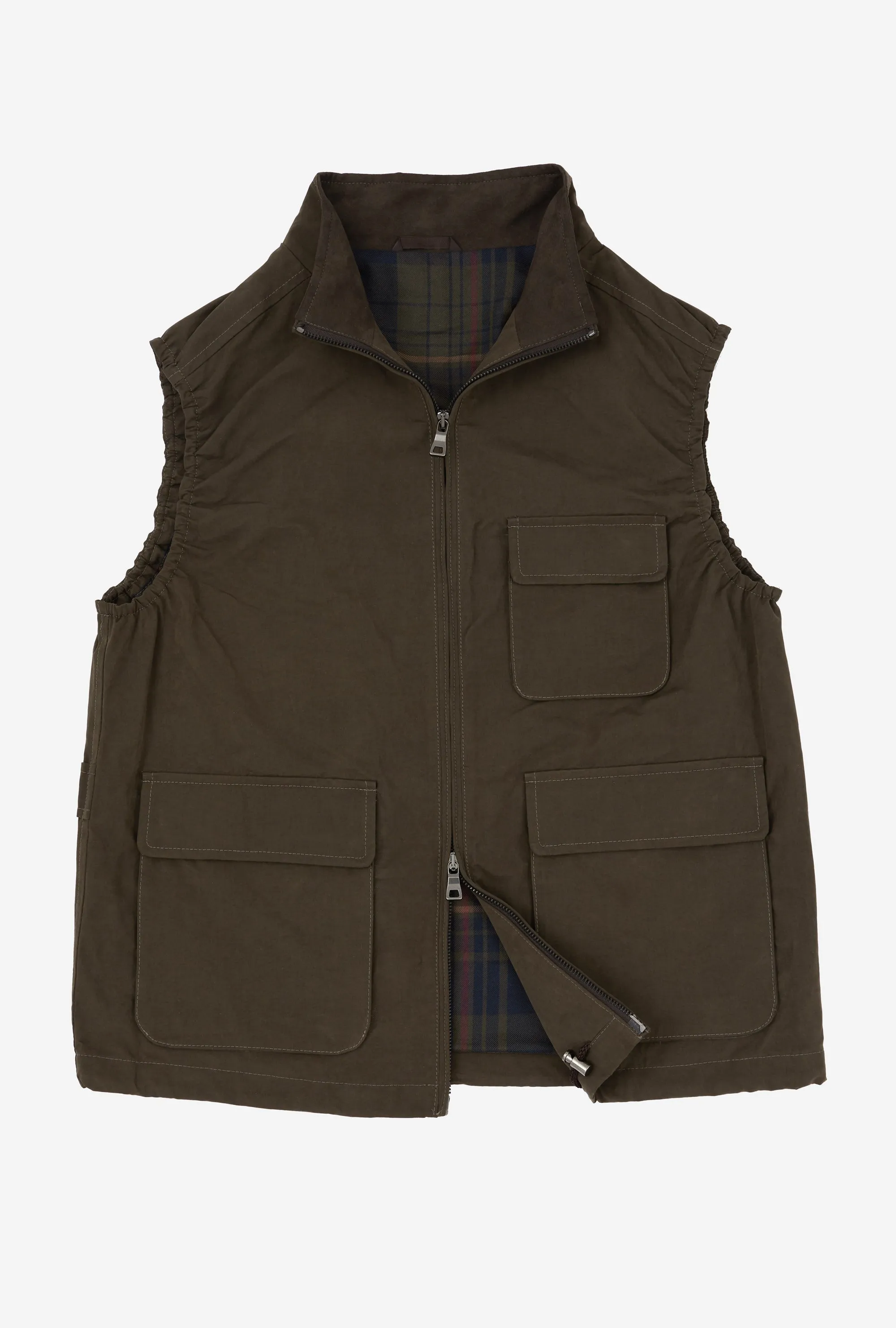 Technical Cotton Gilet Mushroom