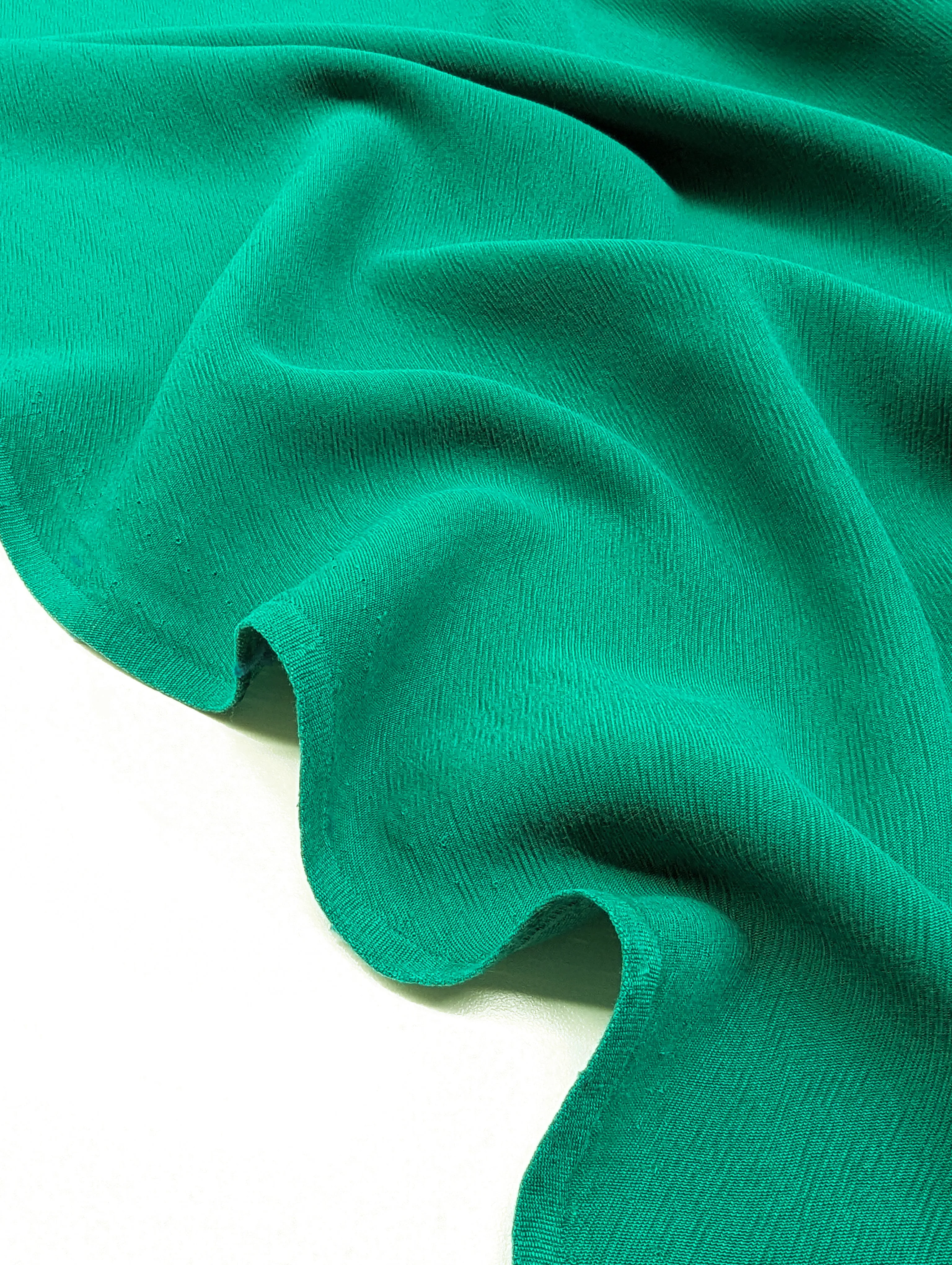 Textured Lyocell Viscose - Kelly Green