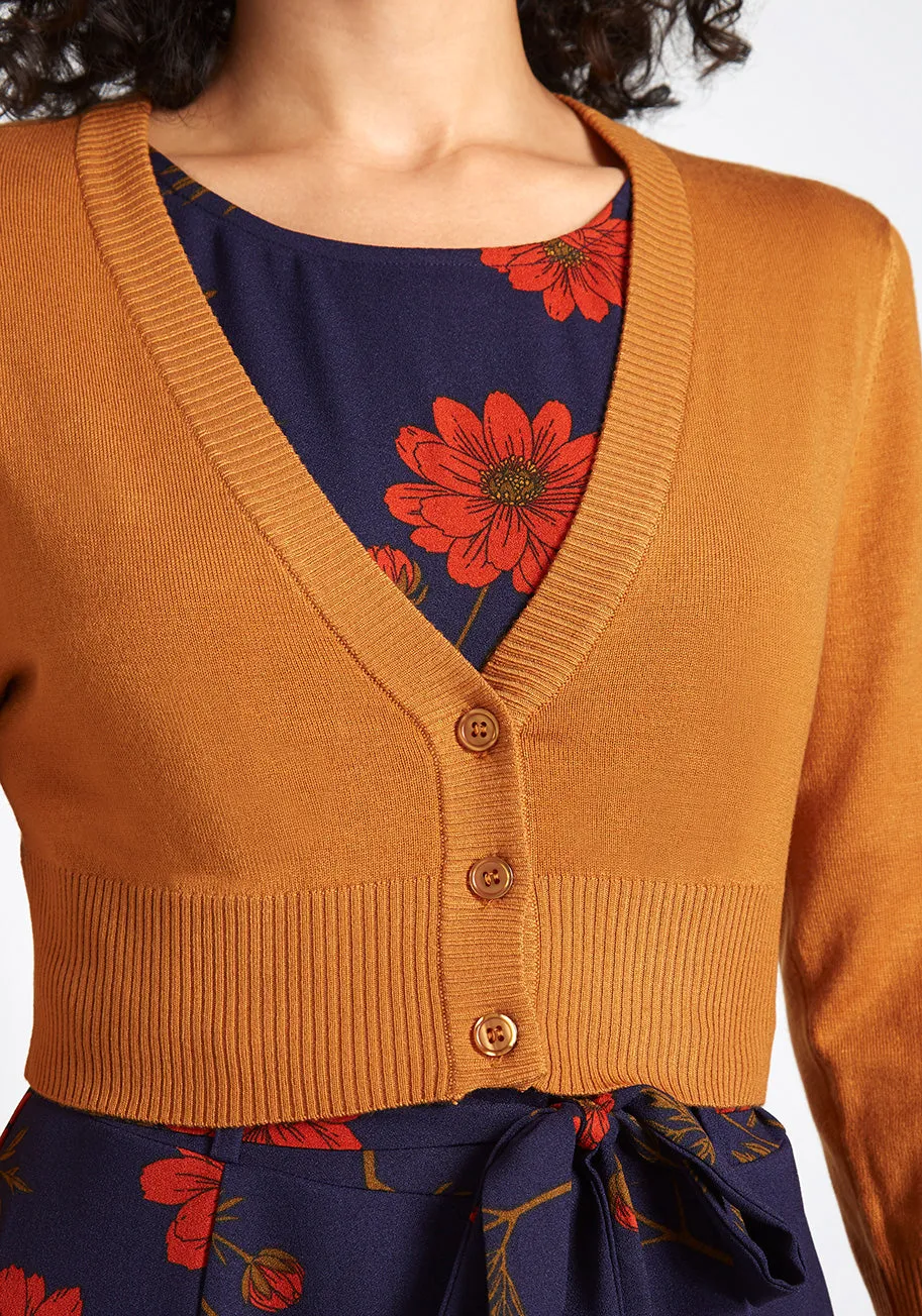 The Dream of the Crop Cardigan in Pumpkin Orange