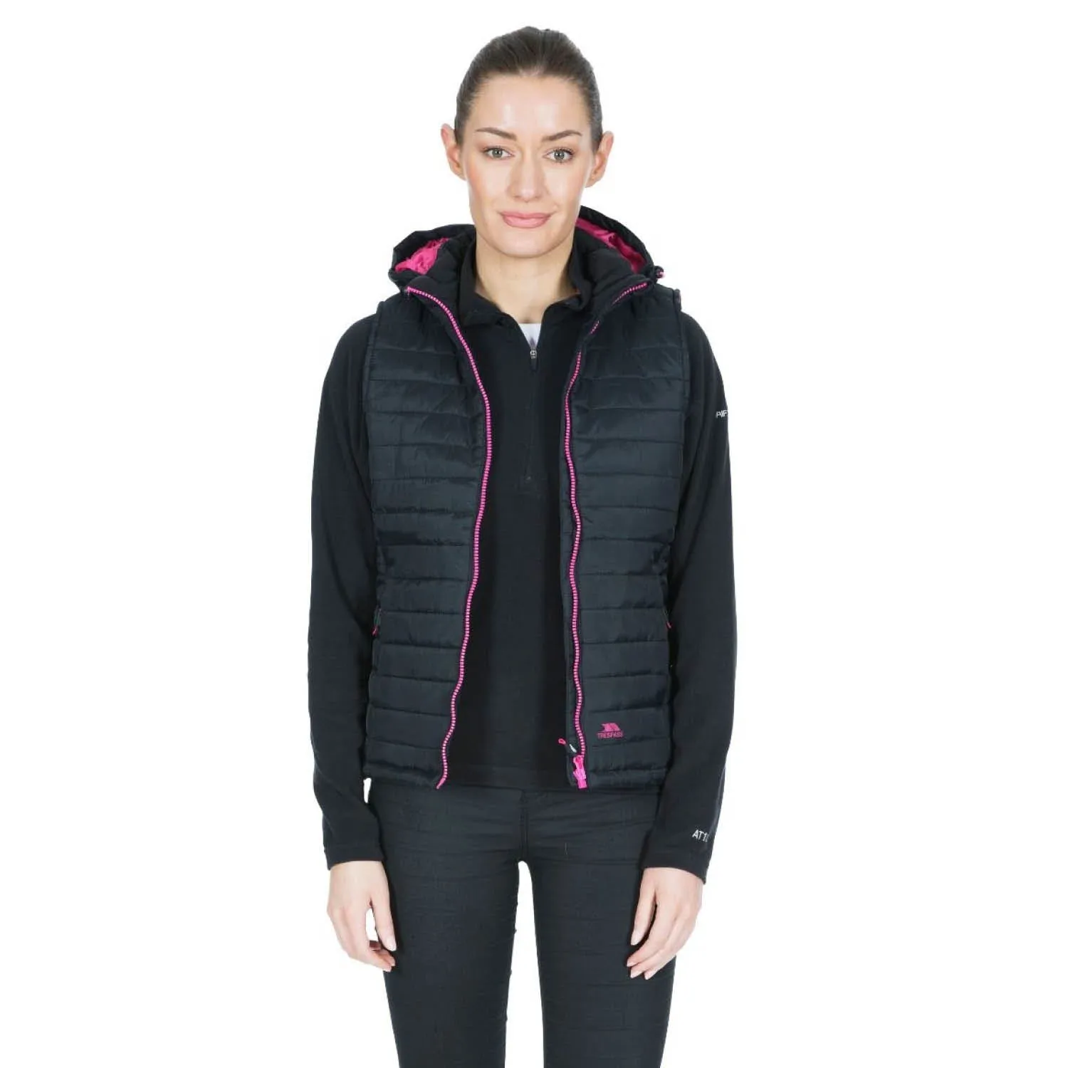 Trespass XXL Black Aretha Womens Hooded Padded Gilet