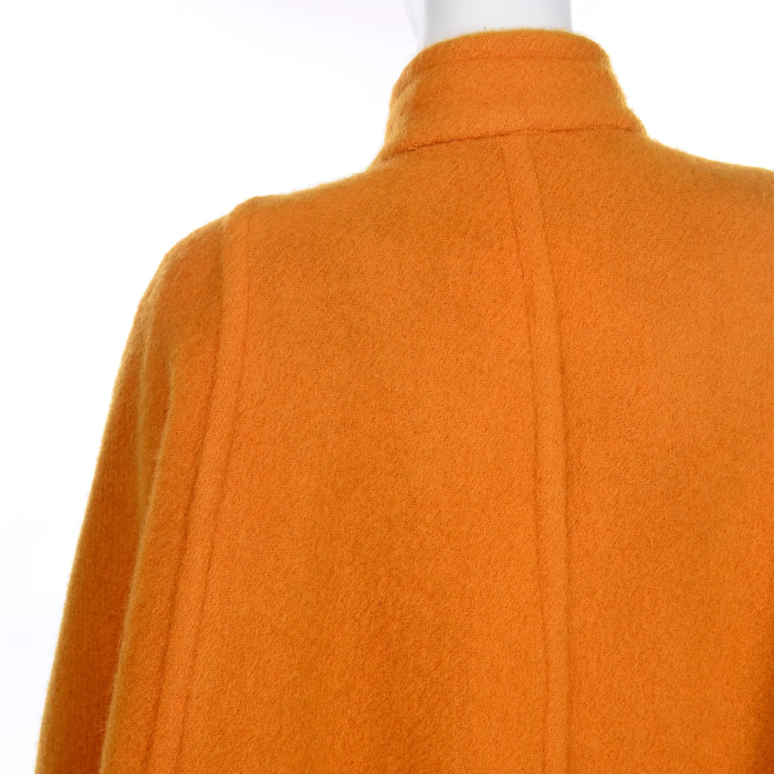 Vintage Tangerine Orange Guy Laroche Swing Coat Wool & Mohair Jacket