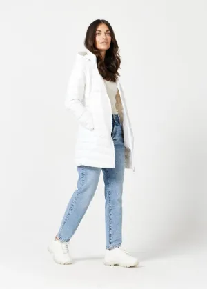 White Duck Down Puffer Coat