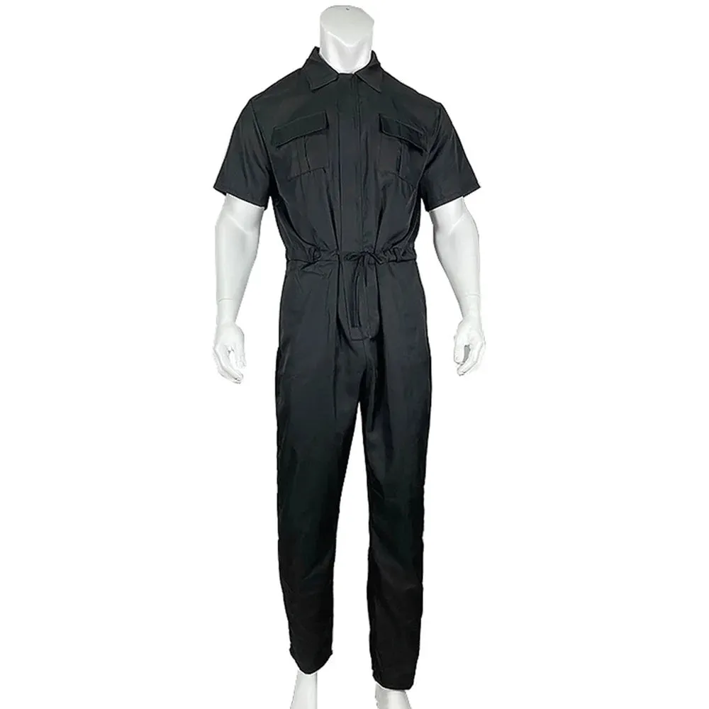 Wiaofellas  -  New Men's Jumpsuit American Style Street Casual Loose Jumpsuit Cargo Pants Fashion Short Sleeve Jumpsuit Streetwear Men