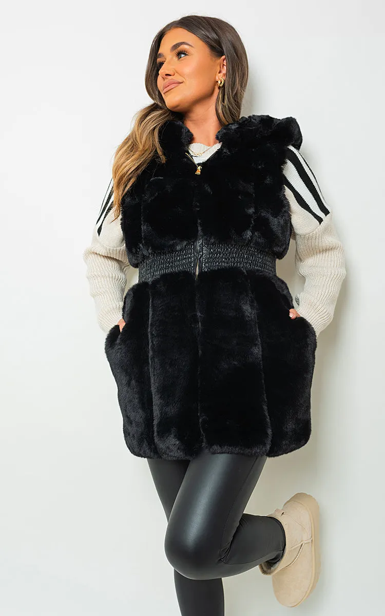 Women's Faux Fur Zip Up Gilet